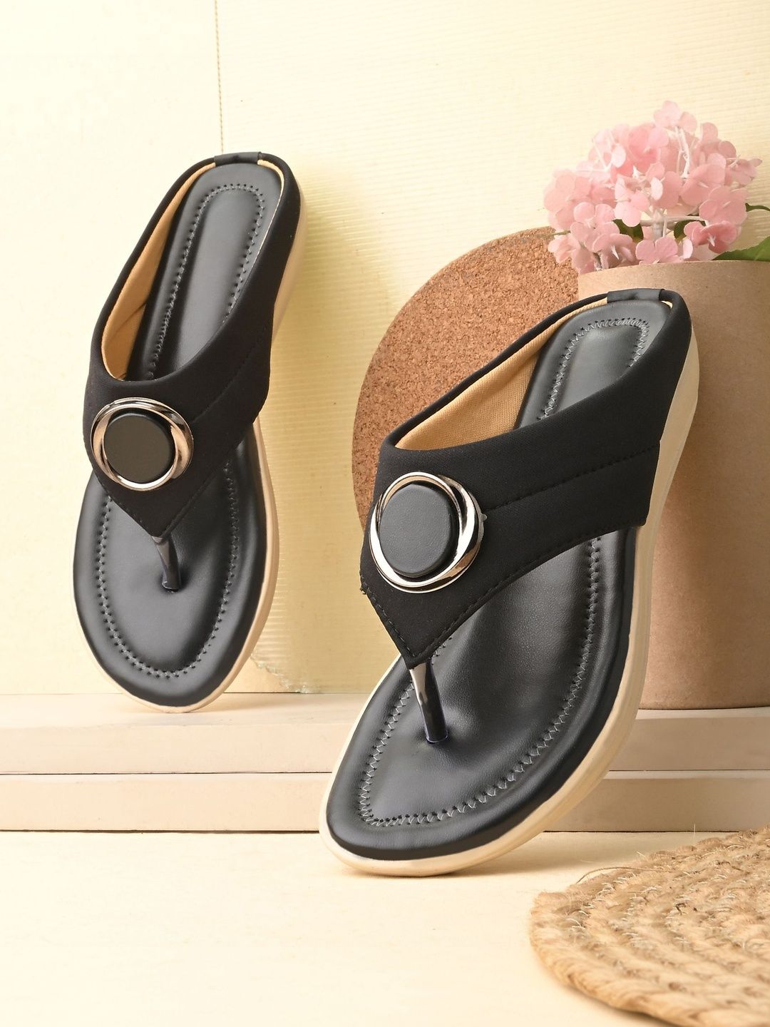 CORSICA Women One Toe Flats with Buckles-image-0
