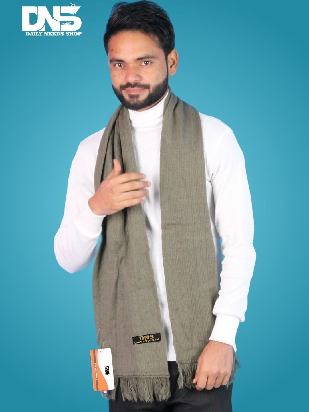 Daily Needs Shop Men Ribbed Merino Wool Mufflers-picture-45