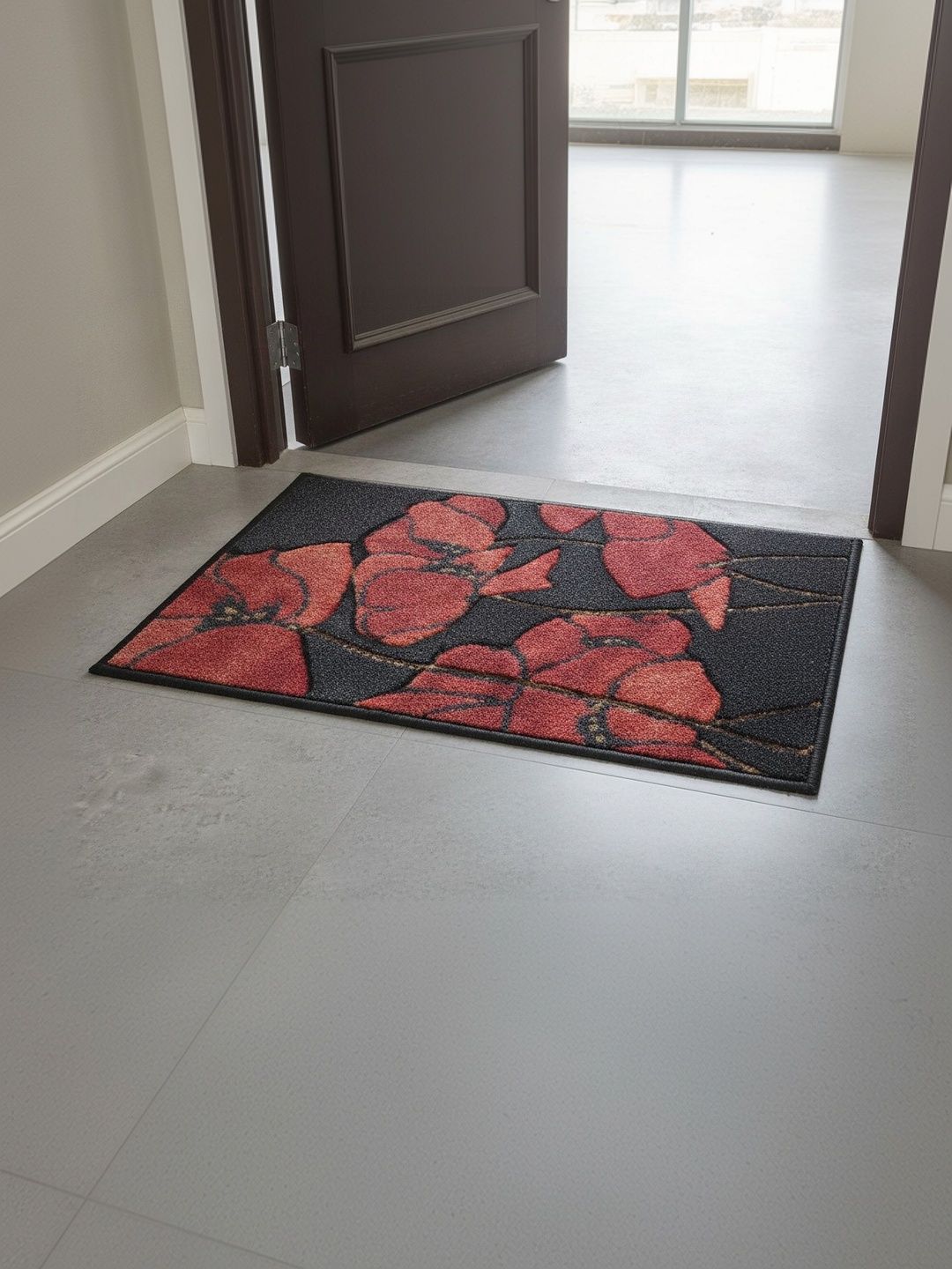 Themes Furnishings & Decor Black Self Design Doormats-image-47