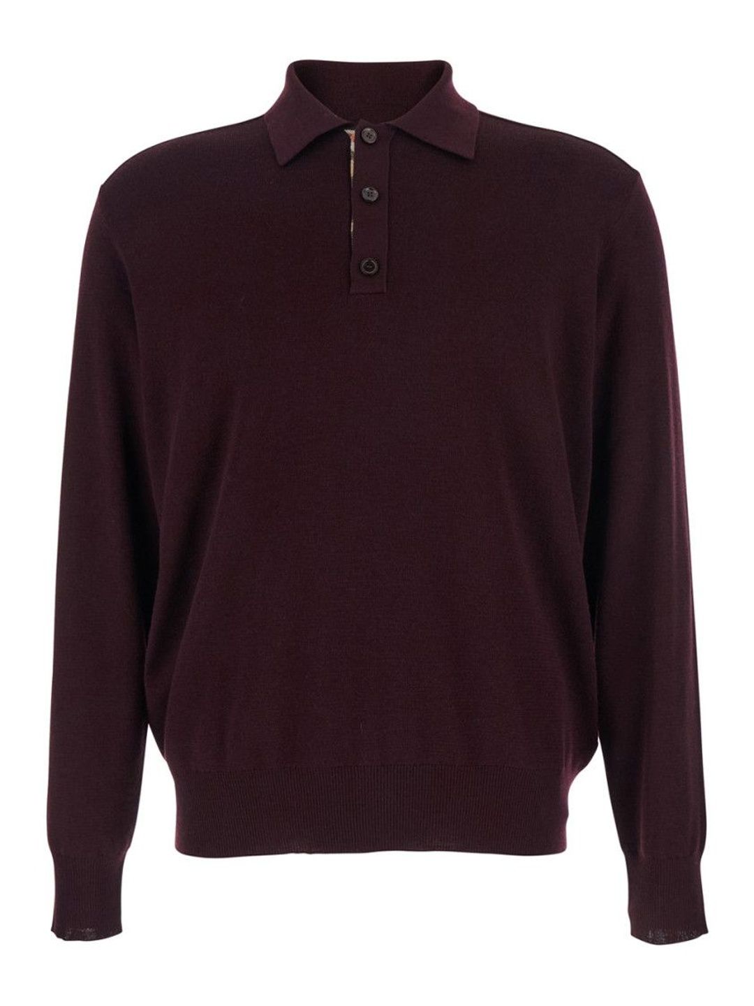burberry Maroon Shirt Collar Polo-picture-49