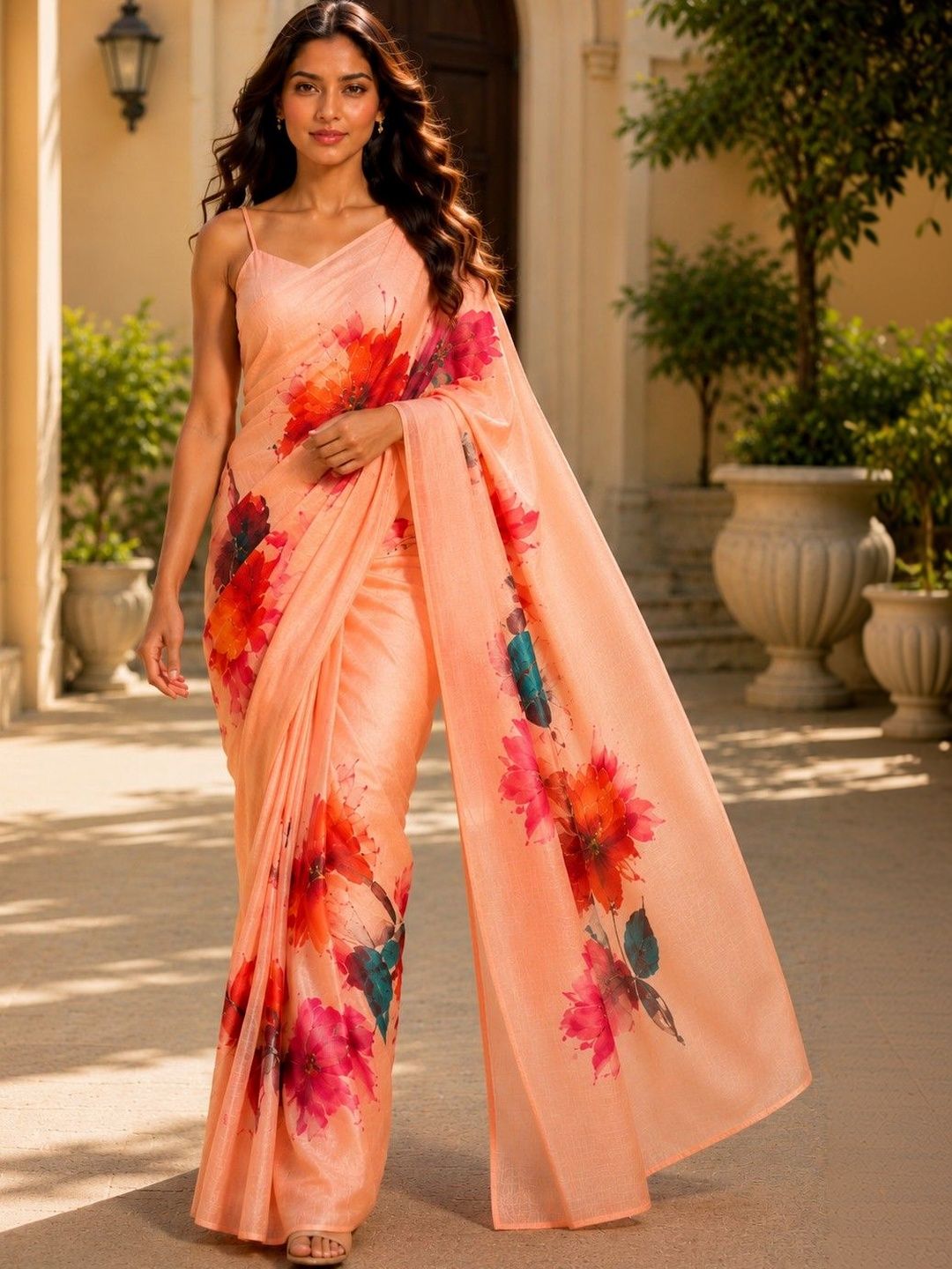 Mitera Floral Art Silk Saree-picture-27