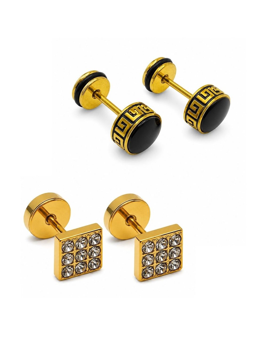 Adhvik Geometric Studs Earrings-picture-32