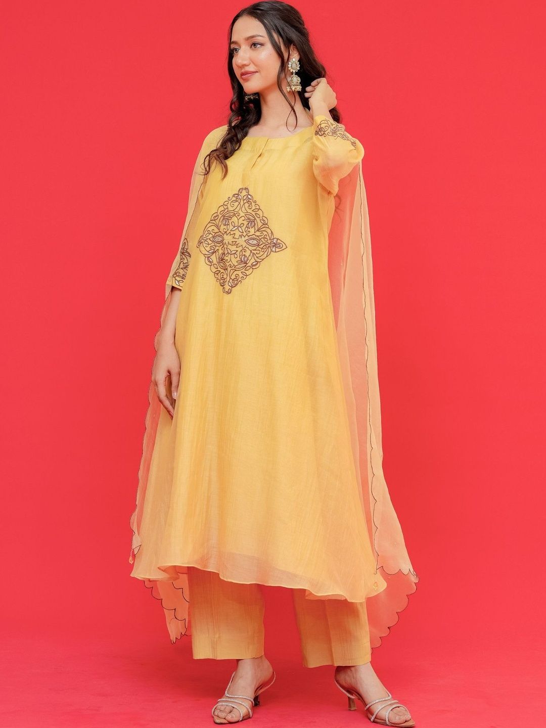 AMAHI Ethnic Motifs Embroidered Thread Work Handloom Thread Work Kurti-picture-18
