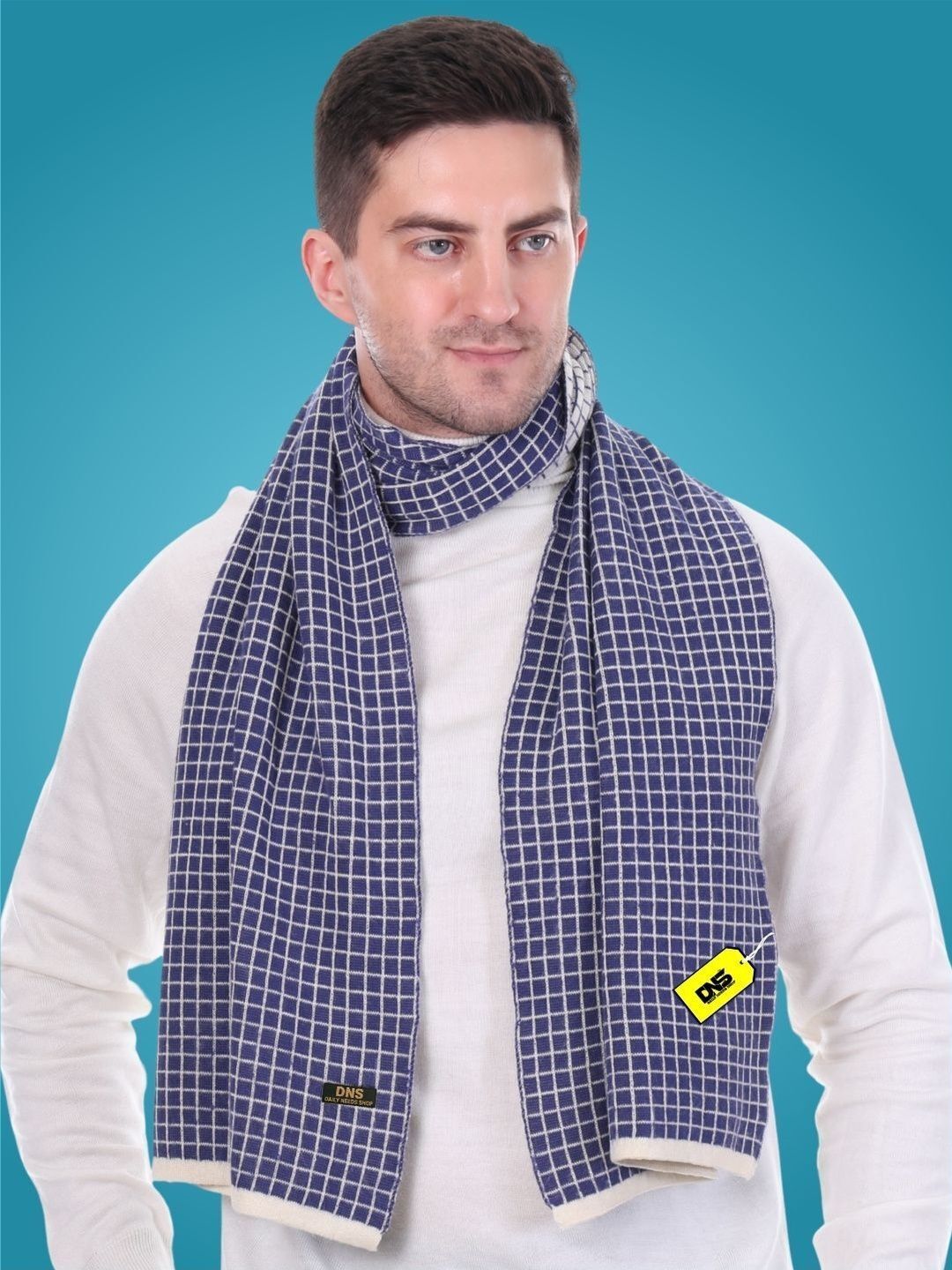 Daily Needs Shop Men Checked Merino Wool Mufflers-picture-31