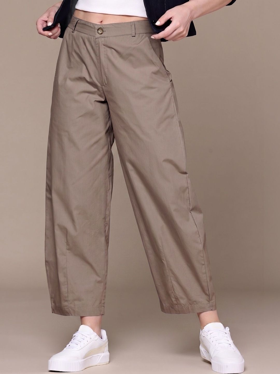Popnetic Women Relaxed High-Rise Trousers-picture-2