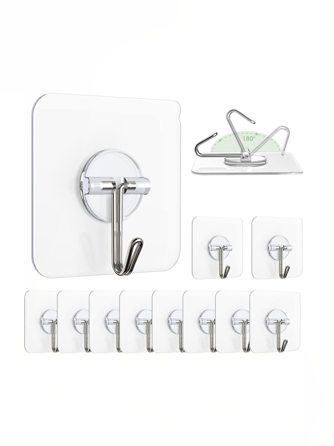 REDCARP 12-Pcs Transparent Metal Hooks-picture-16