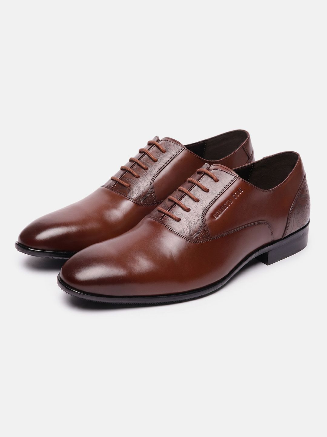 Kenneth Cole Men Textured Leather Pointed Toe Formal Derbys-picture-23