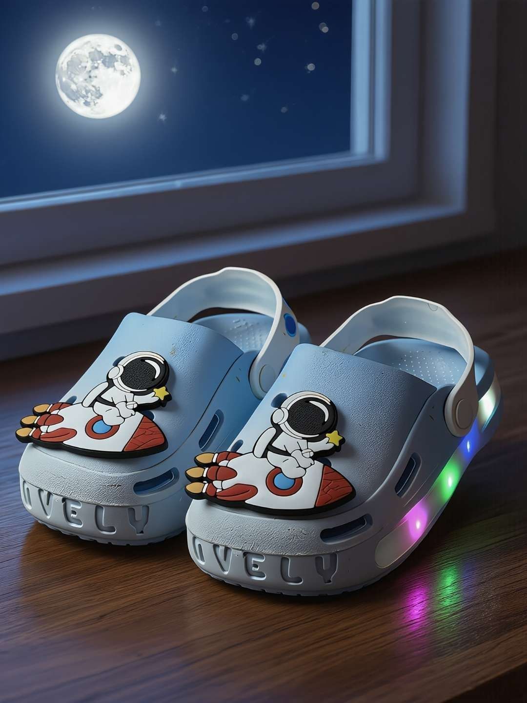 BAESD Boys Astronaut Rocket LED Clogs Sandals-picture-33