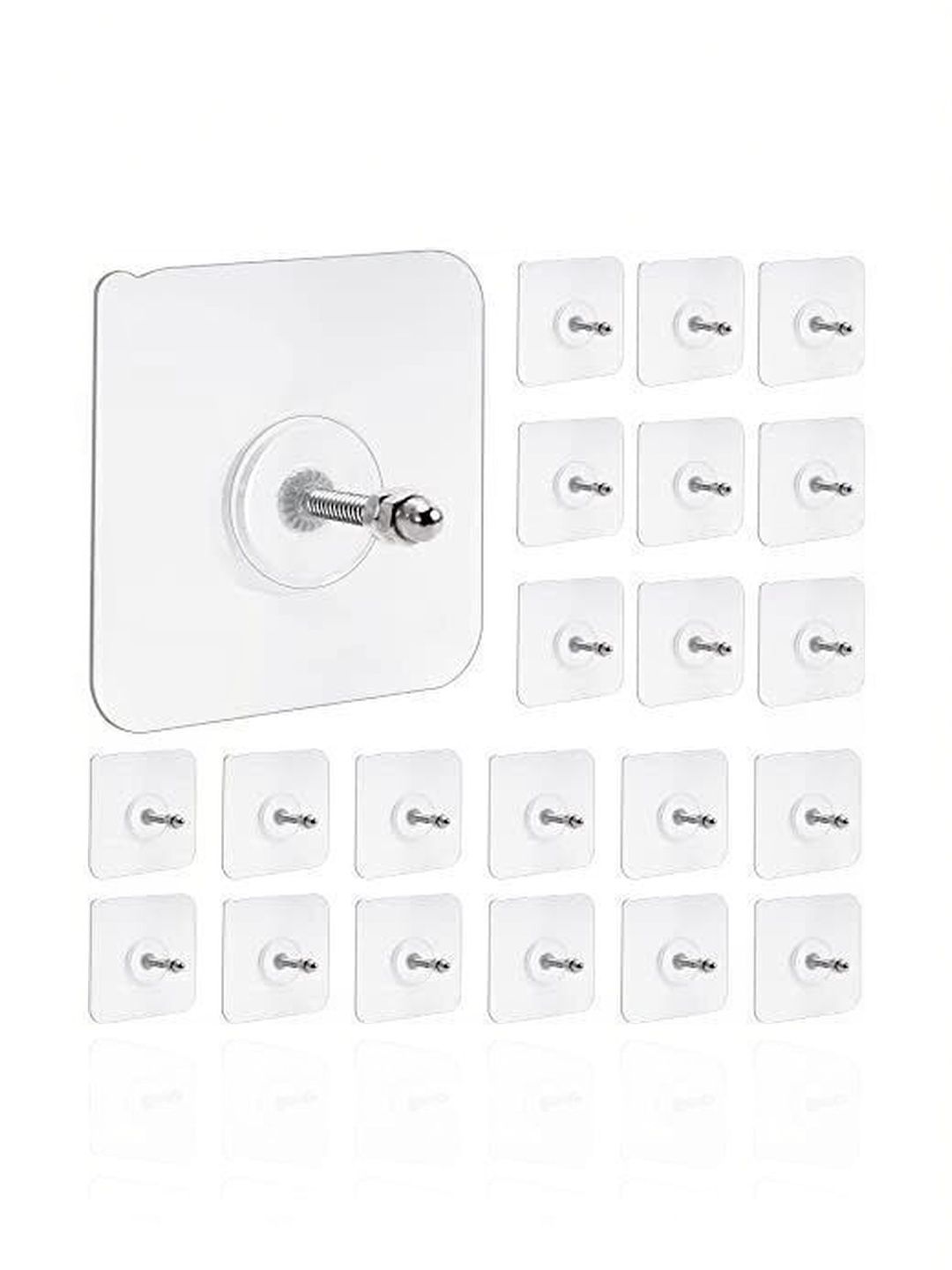 REDCARP Set Of 20 Transparent Stainless Steel Hooks-picture-37