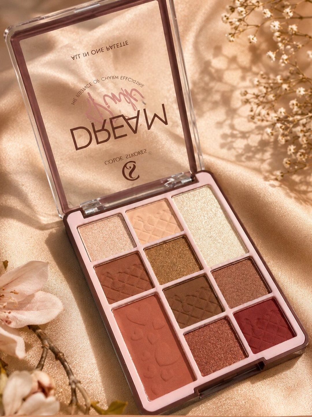 color strokes 10 Shade Matte Shimmer & Glitter Eyeshadow Palette - Dream Pink .A-image-40