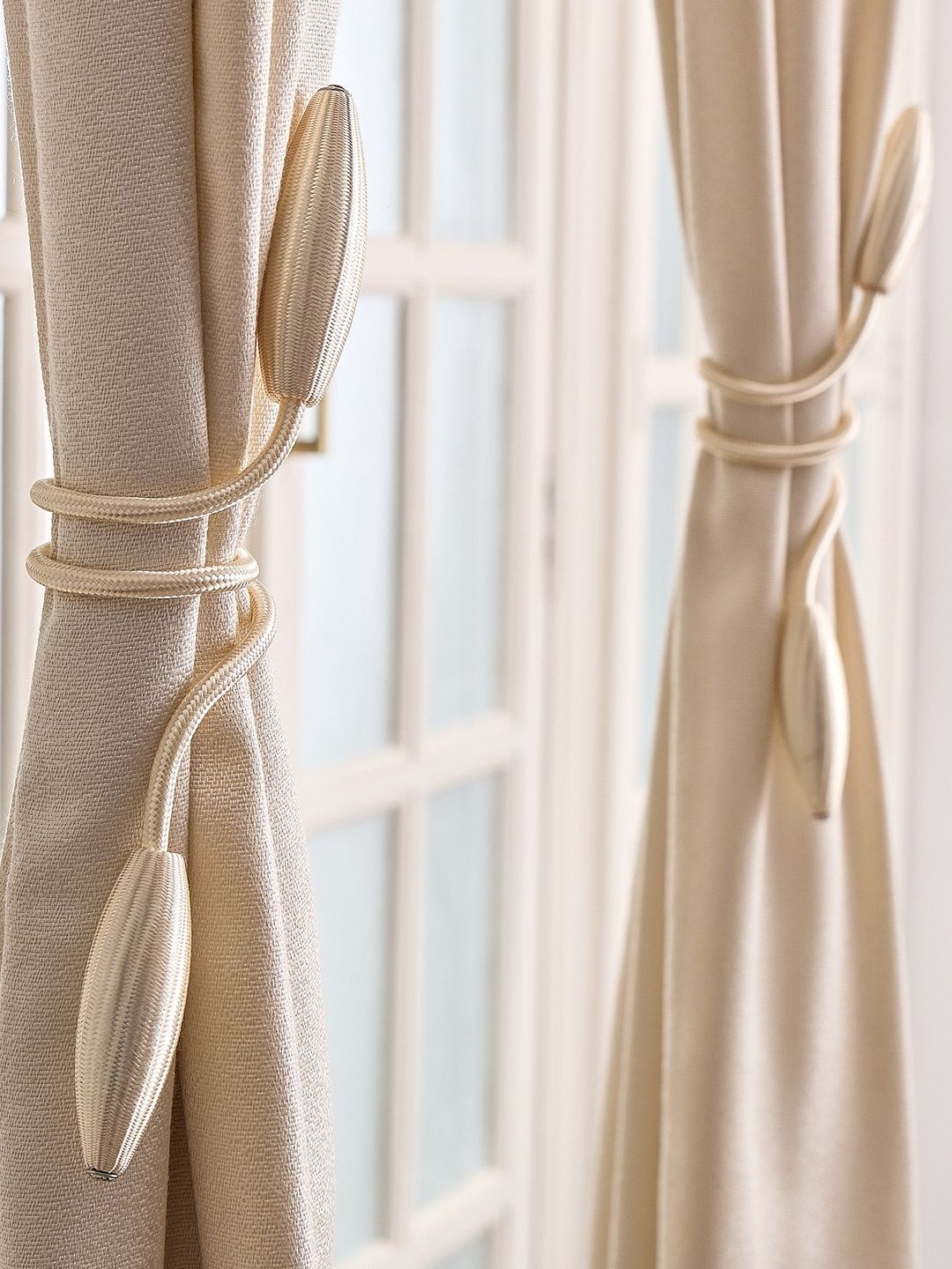 Home Centre 2 Pcs Beige Curtain Tiebacks-picture-23