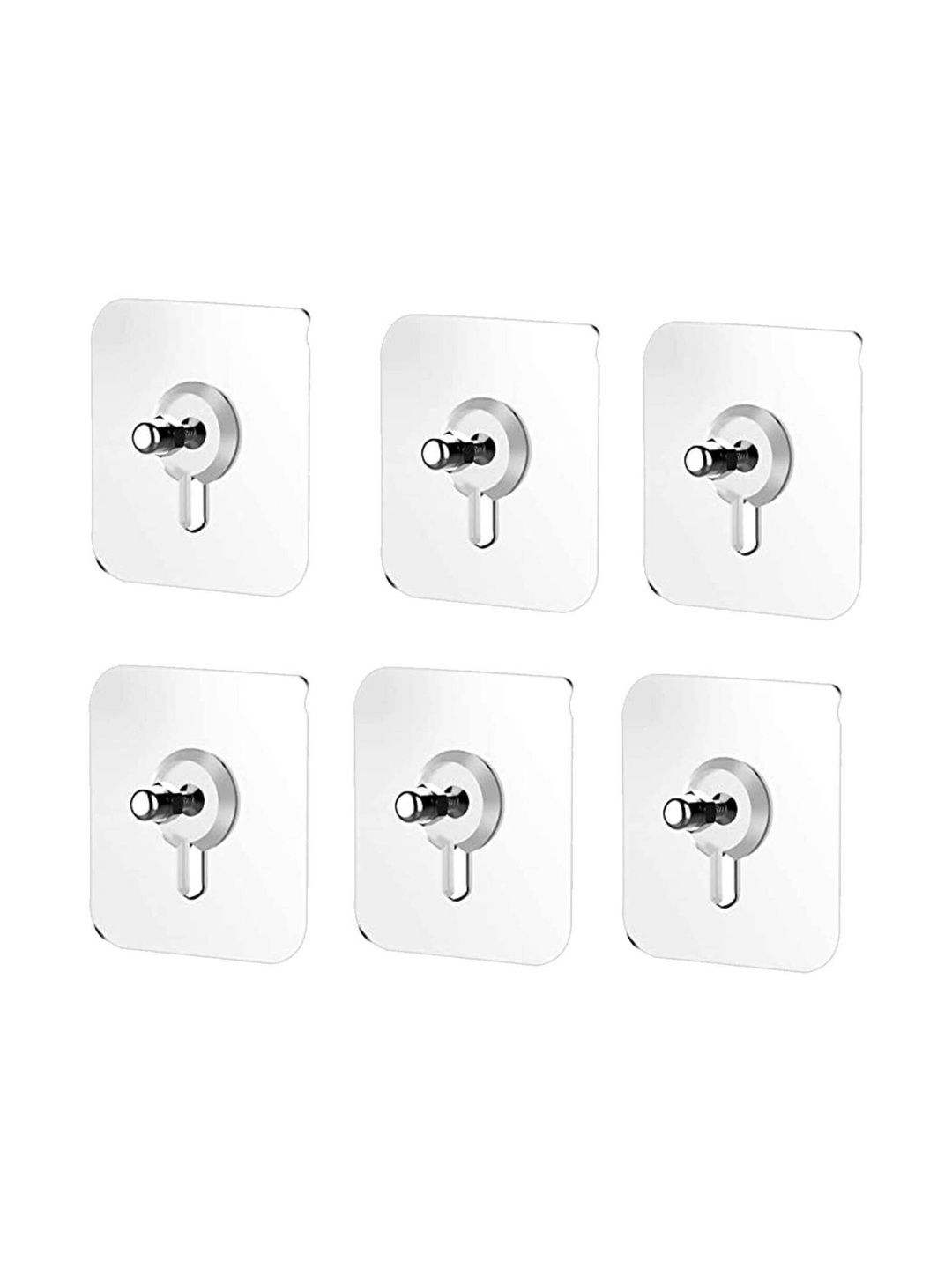 REDCARP 6-Pcs Transparent Adhesive Wall Hooks-picture-23