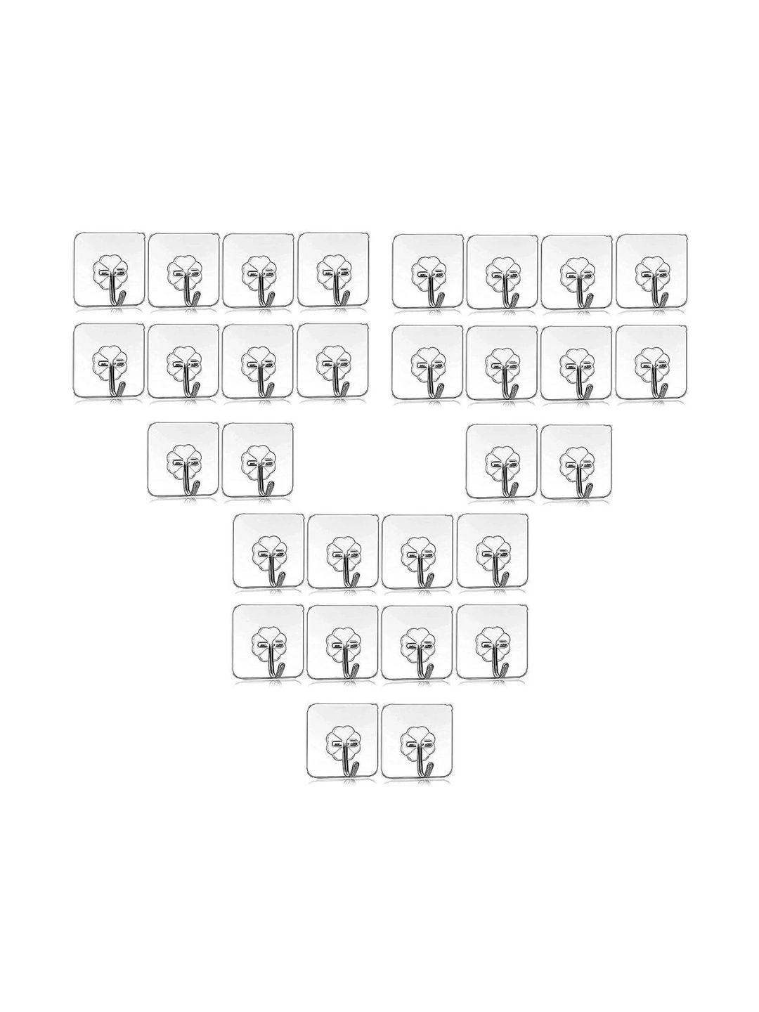 REDCARP 30-Pcs Transparent Wall Hooks & Holders-image-10