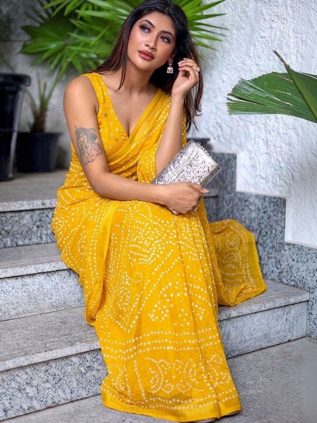Sitanjali Bandhani Pure Georgette Saree-picture-14