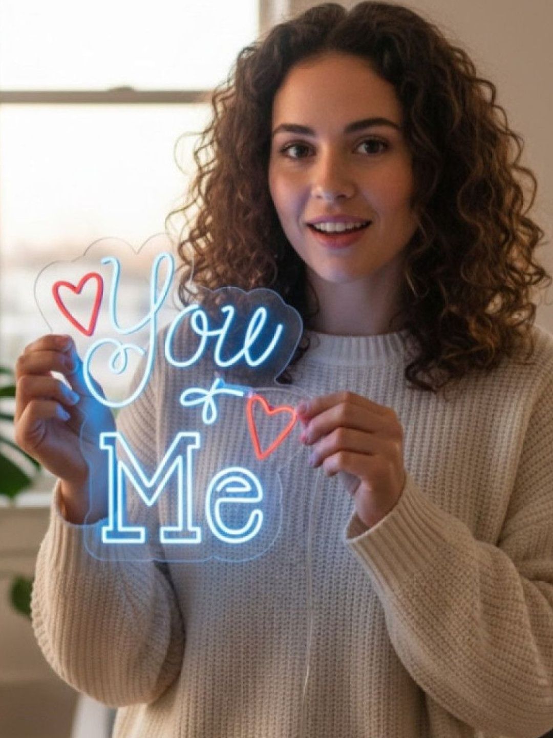 Custom Neon Blue & Pink You & Me Neon Sign-picture-35