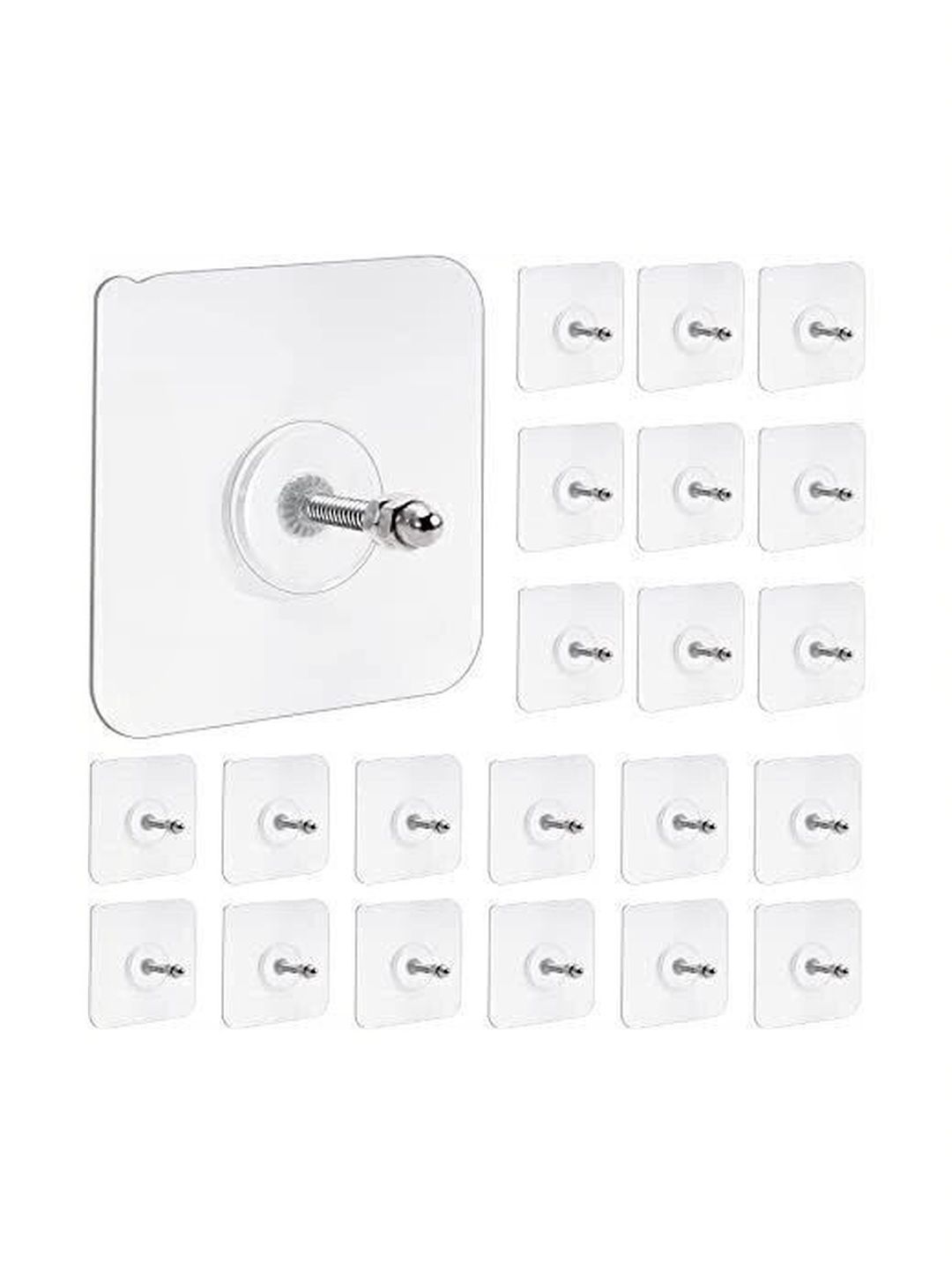 REDCARP 20-Pcs Transparent Hooks & Holders-image-49
