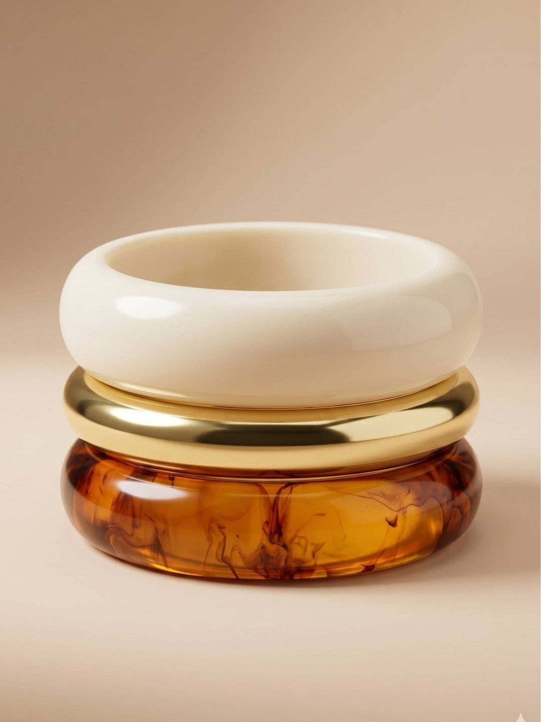 THE GLAM POUCH Set of 3 Brass-Plated Bangles-image-29