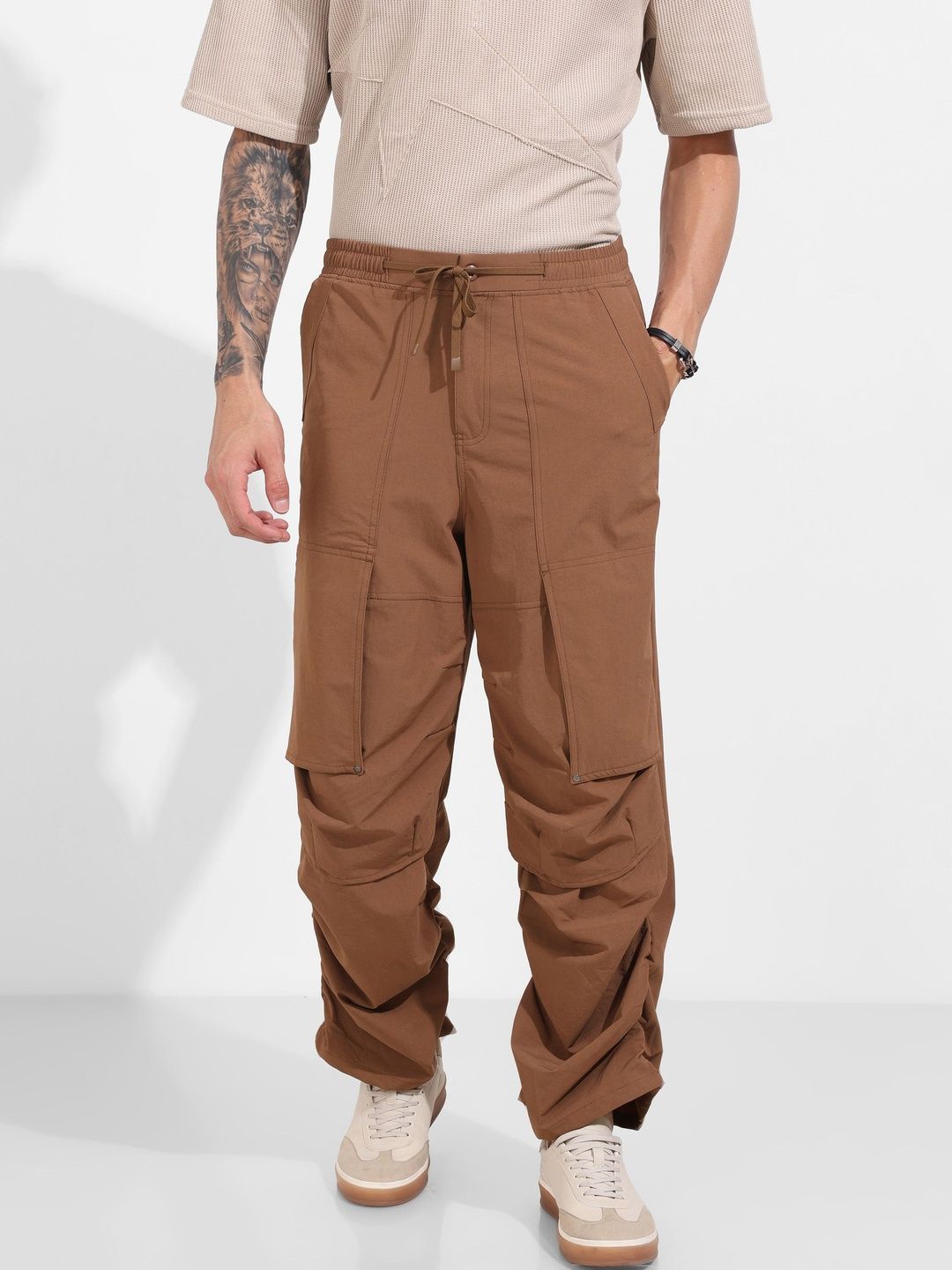 The Indian Garage Co Men Cargos Trousers-image-15