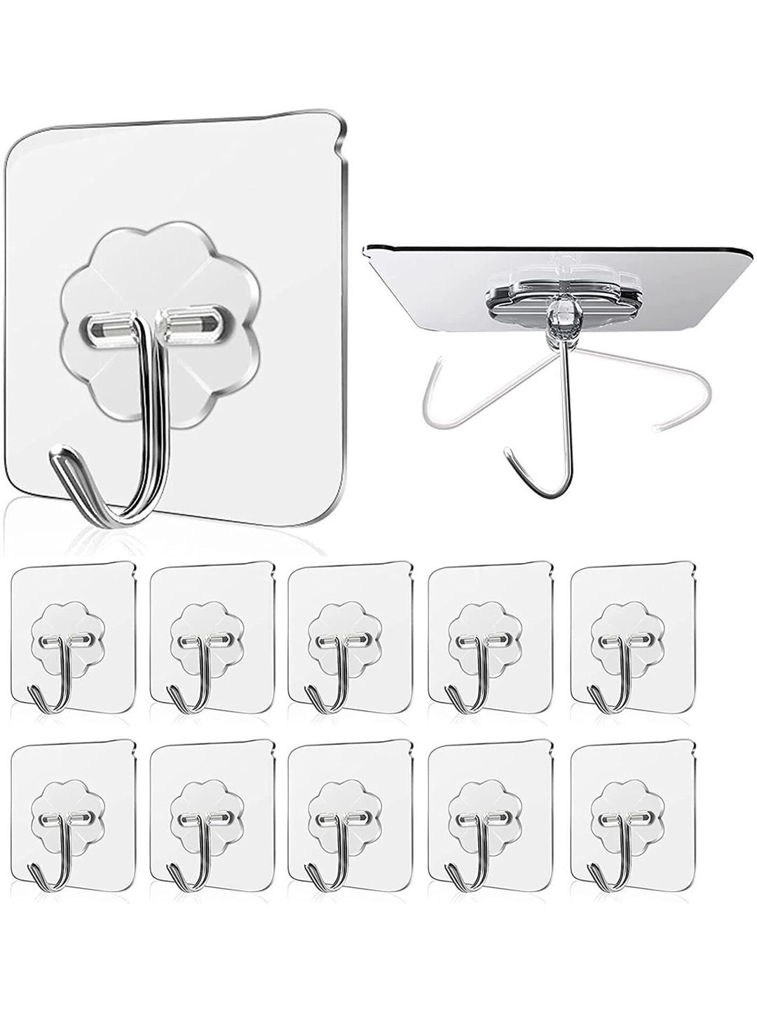 REDCARP 10-Pcs Transparent Wall Hooks & Holders-picture-32