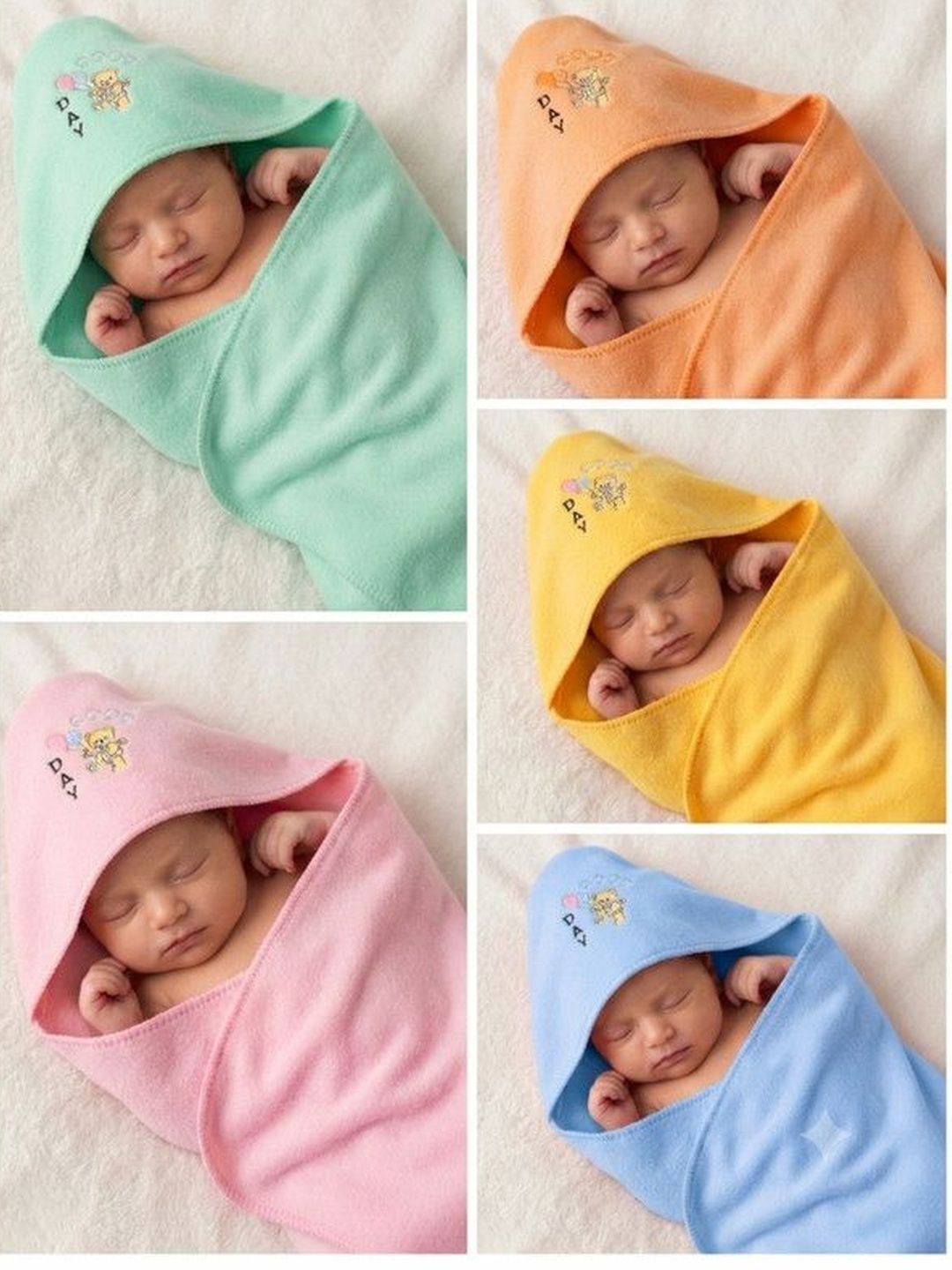 BELLO TOKO Multicoloured Set of 5 Cartoon Characters Microfiber AC Room 120 GSM Blanket-picture-38
