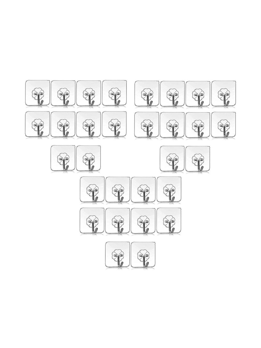 REDCARP Set Of 30 Transparent Hooks & Holders-image-42