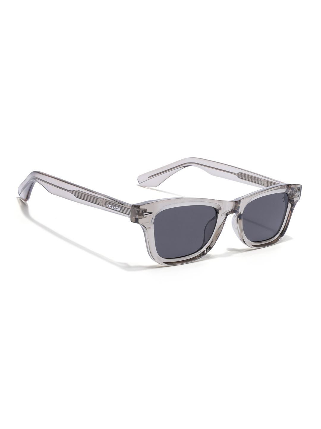 Voyage Unisex Grey Lens & Gunmetal-Toned Rectangle Sunglasses with-picture-17