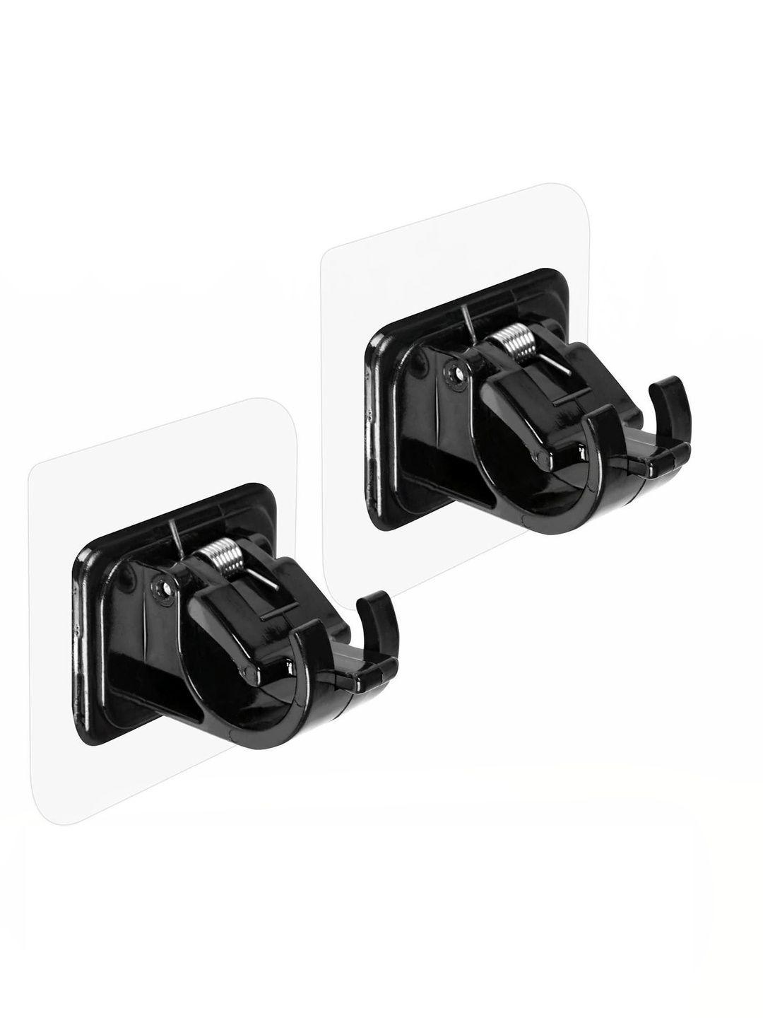 REDCARP 2-Pcs Transparent & Black Metal Curtain Rod Holder-picture-18