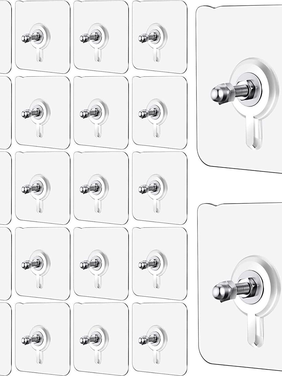 REDCARP 20-Pcs Transparent Hooks & Holders-picture-19