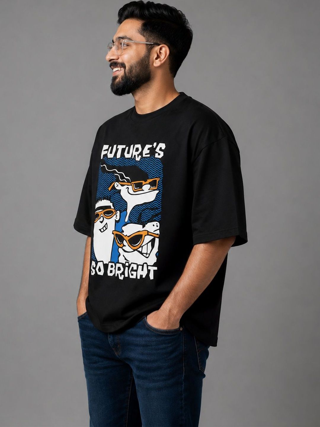 BAESD Men Printed Drop-Shoulder Sleeves T-shirt-picture-54
