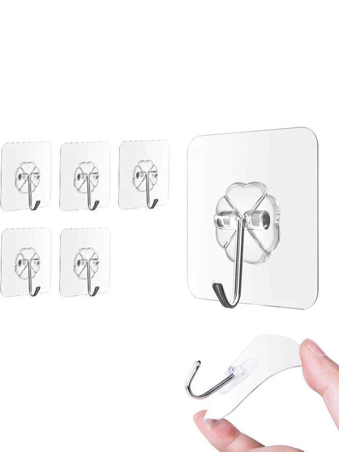 REDCARP 5-Pcs Transparent Hooks & Holders-picture-16
