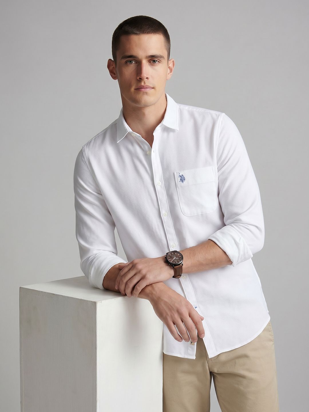 U.S. Polo Assn. Denim Co. Spread Collar Pure Cotton Casual Shirt-picture-11
