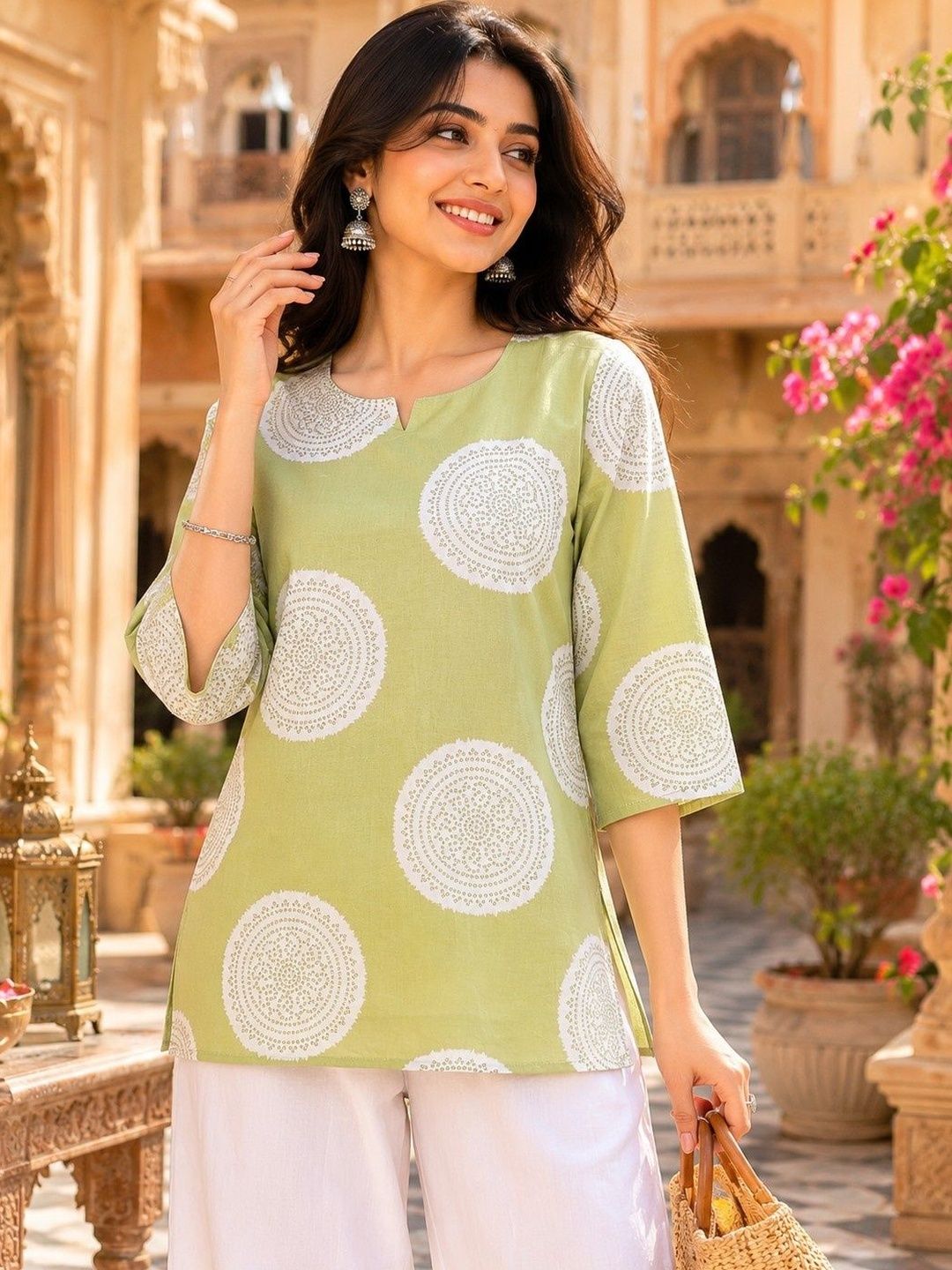 all about you Ethnic Motifs Printed Pure Cotton Blend Kurti-picture-43