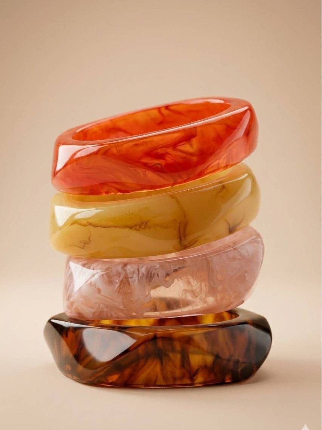 THE GLAM POUCH Set Of 4 Resin Bangles-picture-20