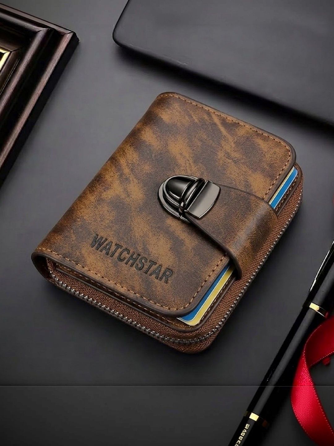 WATCHSTAR Men Textured Leather Two Fold Wallet-picture-55