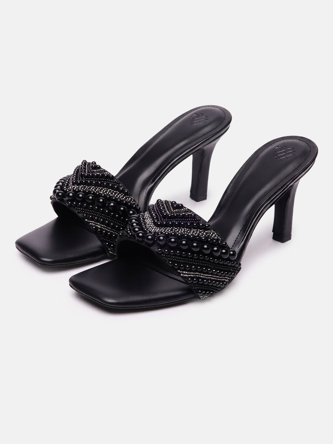 House of Pataudi Embellished Open Toe Heels-image-17