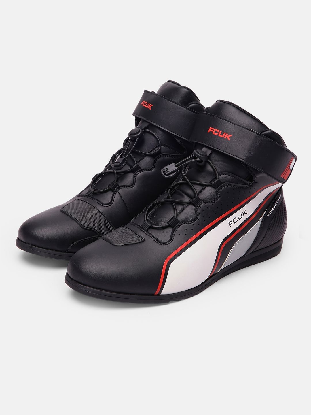 FCUK Men Colourblocked Mid-Top Sneakers-image-15