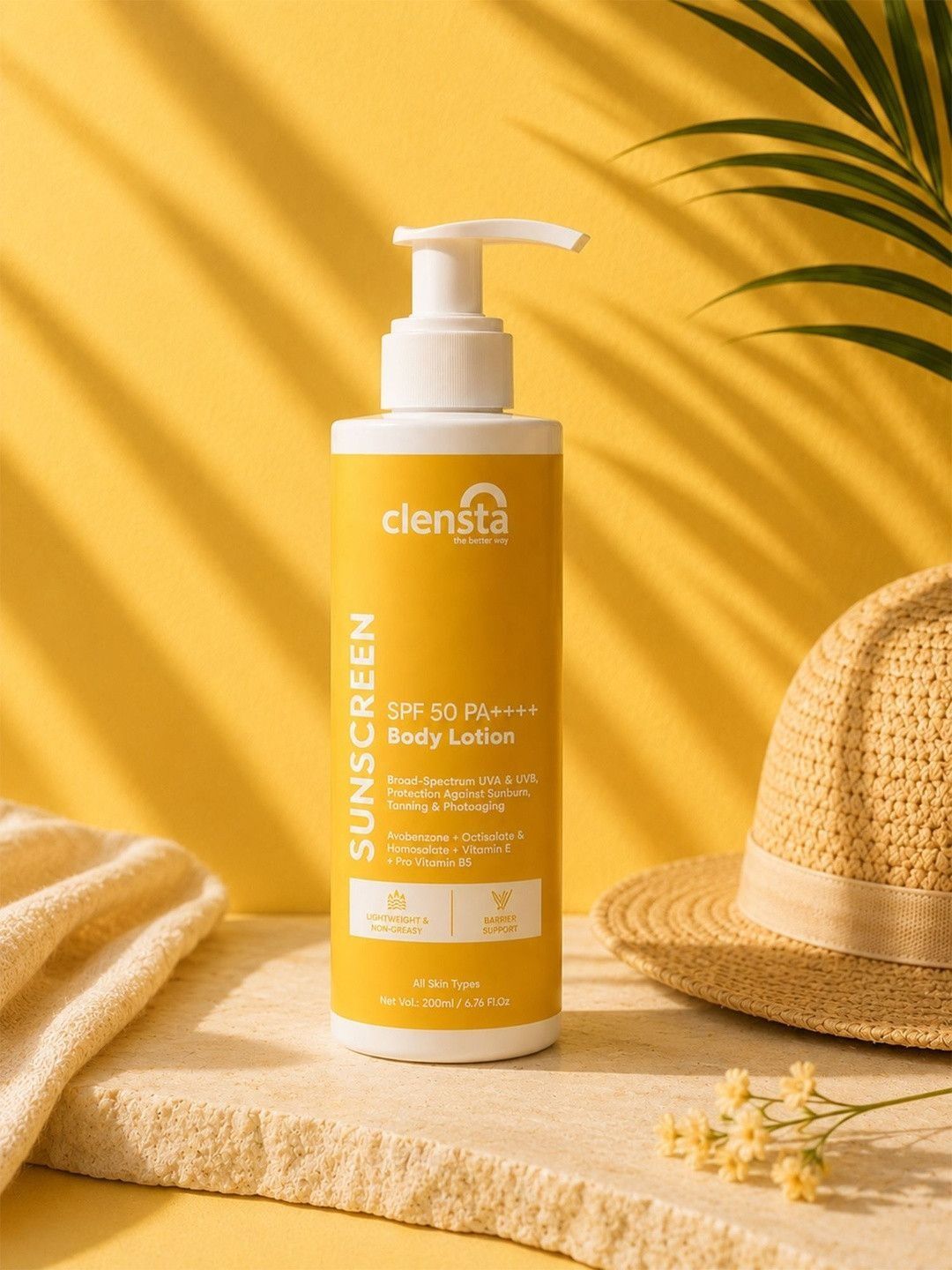 Clensta Sunscreen Body Lotion SPF 50 PA++++ - 200 ml-image-45