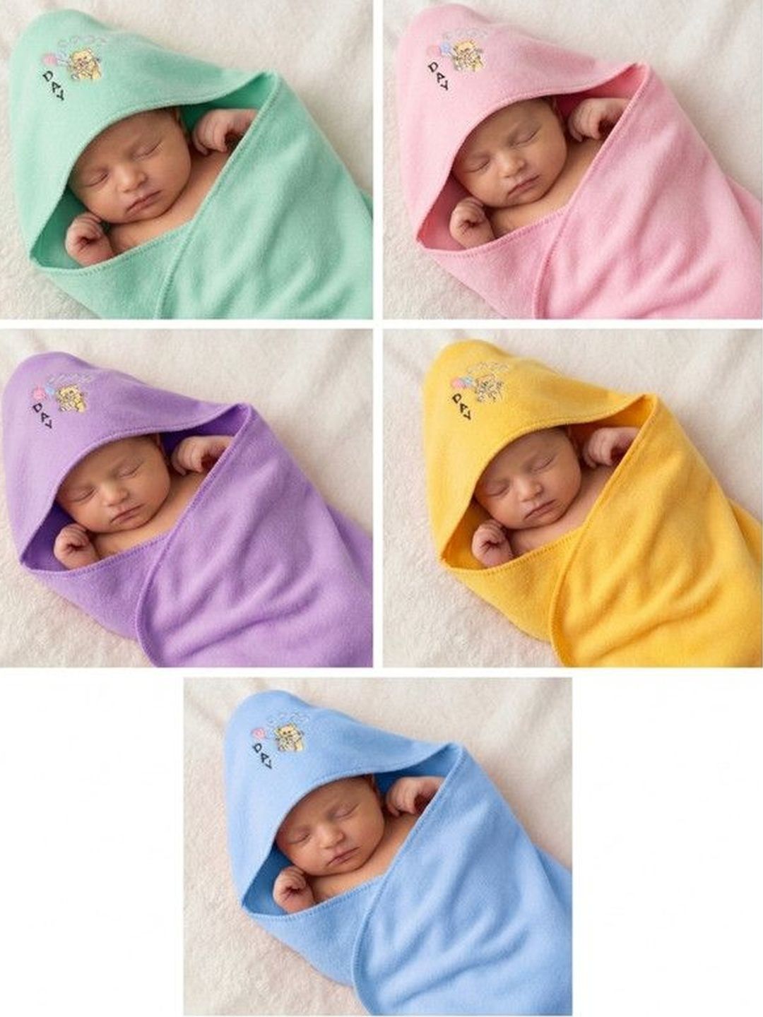 BELLO TOKO Multicoloured Set of 5 Cartoon Characters Microfiber AC Room 120 GSM Blanket-picture-36