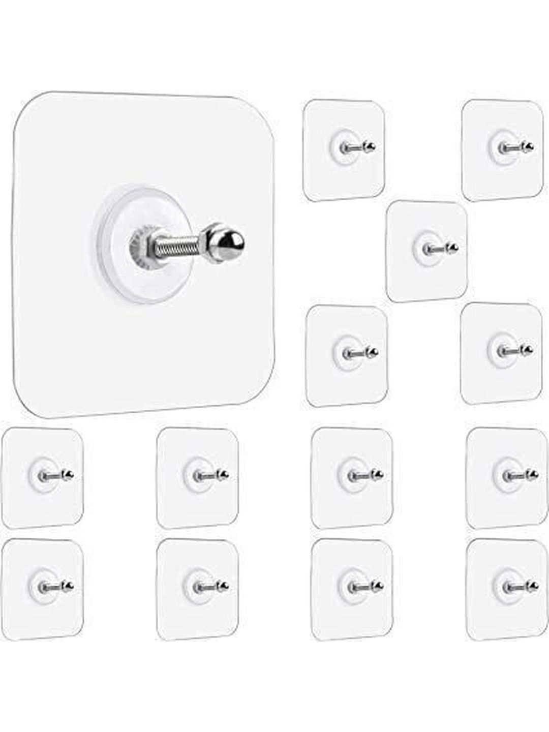REDCARP 15-Pcs Transparent Metal Wall Hooks-picture-22