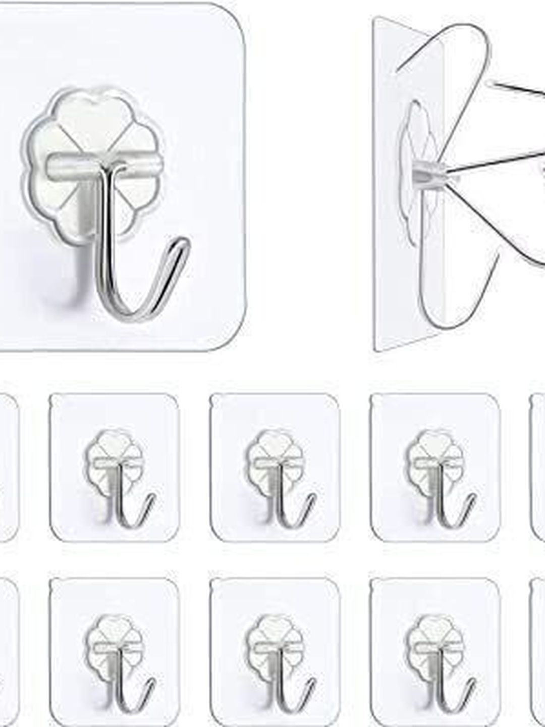REDCARP 8-Pcs Transparent Wall Hooks & Holders-image-16