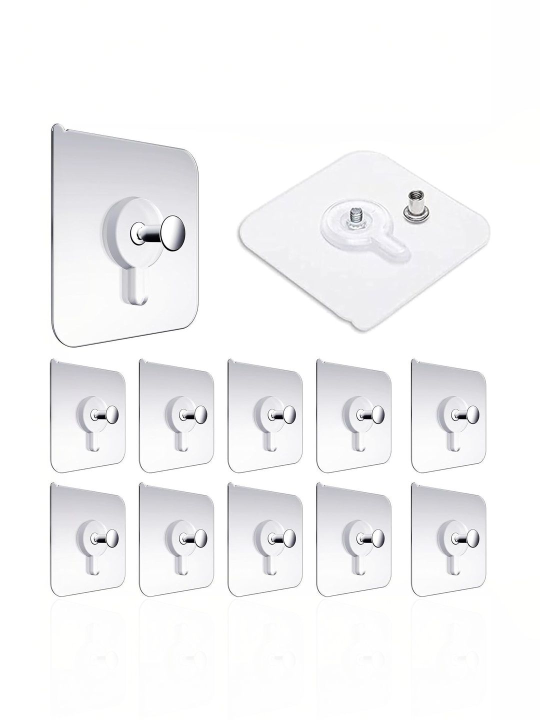 REDCARP 15-Pcs Transparent Hooks & Holders-image-9