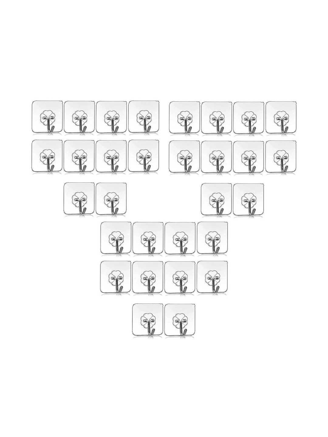 REDCARP 30-Pcs Transparent Wall Hooks & Holders-picture-12