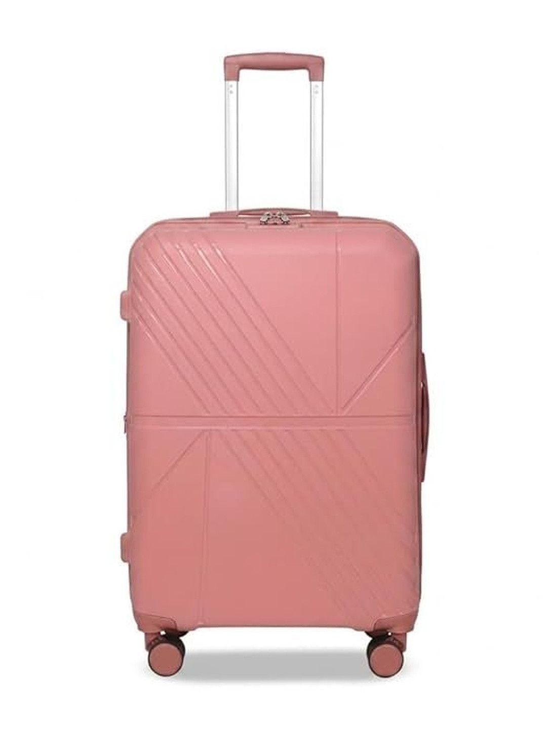 zhirk Textured ABS 360-Degree Rotation Non-Padded Trolley Bag-image-46