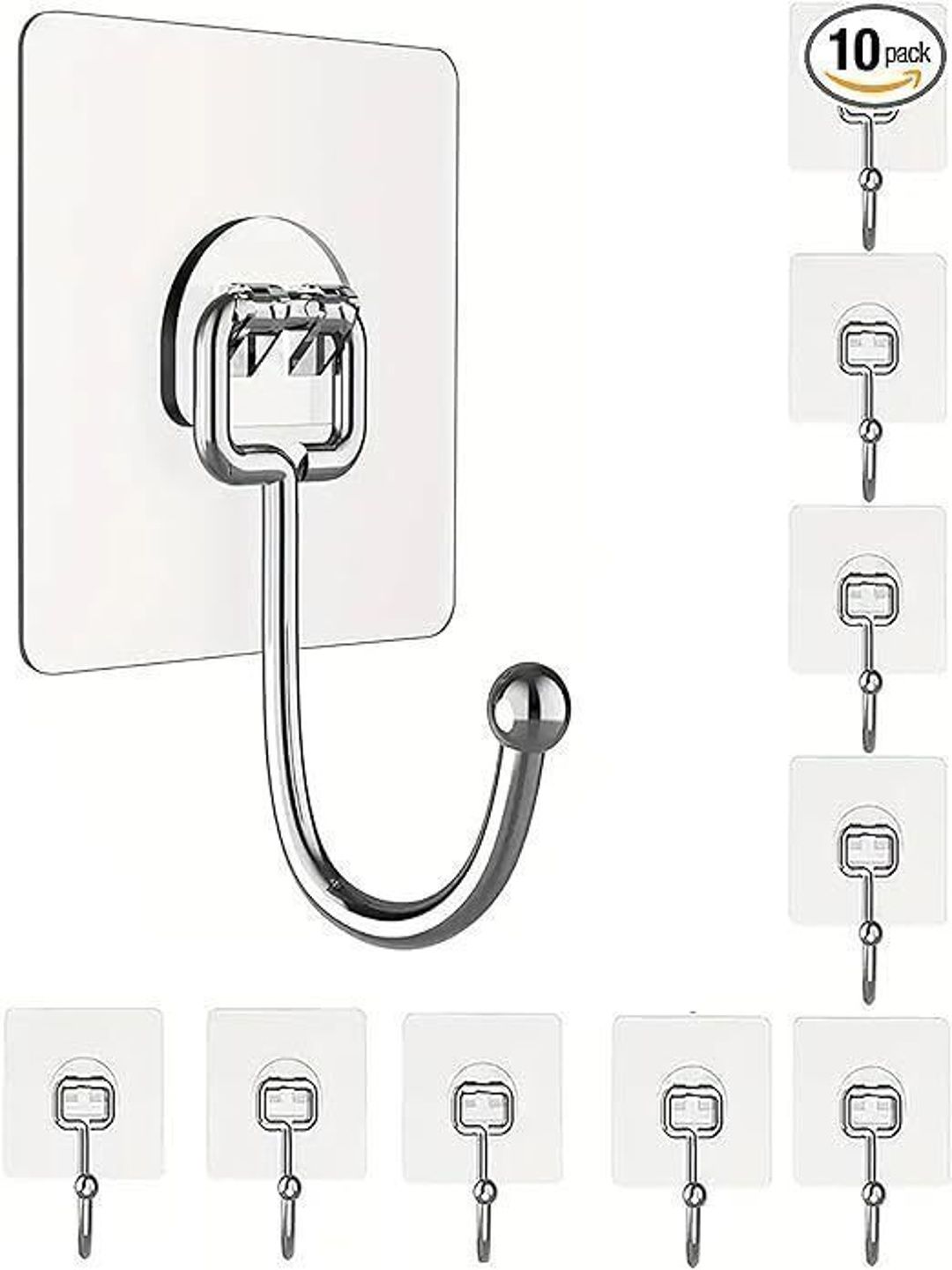 REDCARP 10-Pcs Transparent Wall Hooks & Holders-picture-46