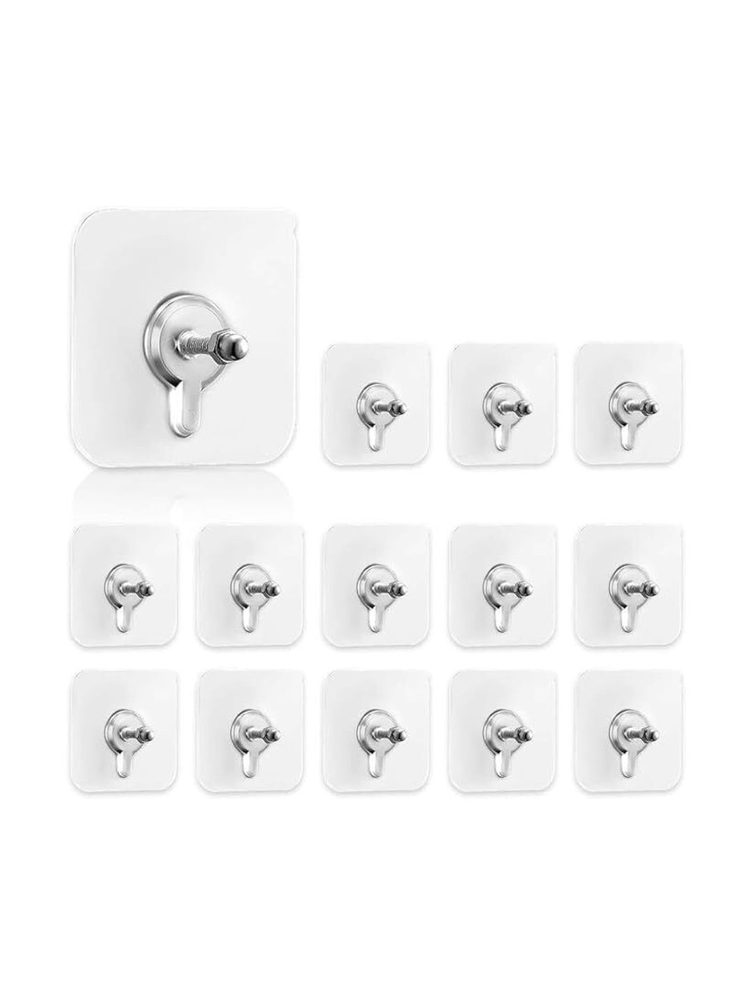 REDCARP 15-Pcs Transparent Hooks & Holders-image-45