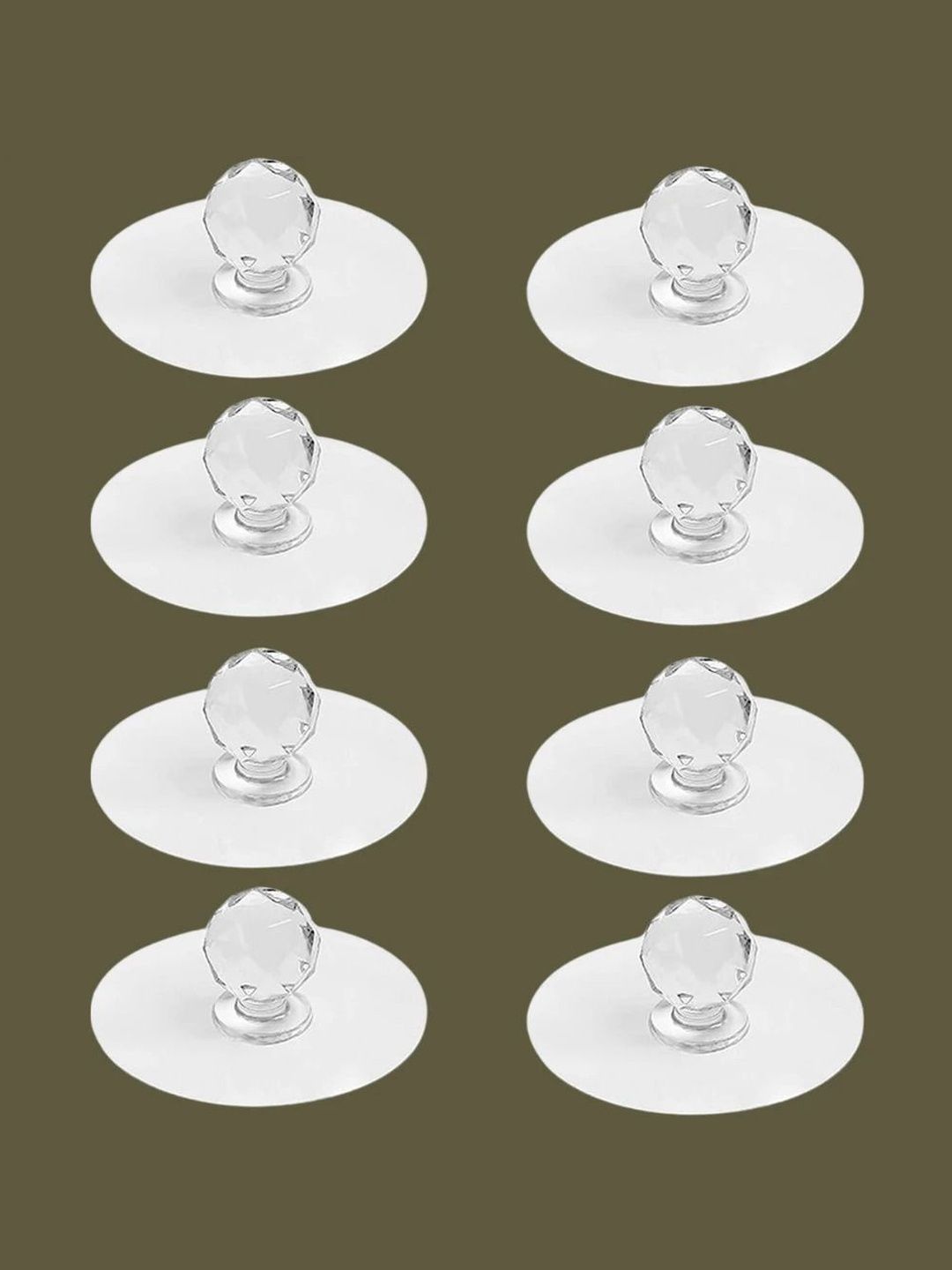 REDCARP Set Of 8 Transparent Adhesive Hooks & Holders-picture-13