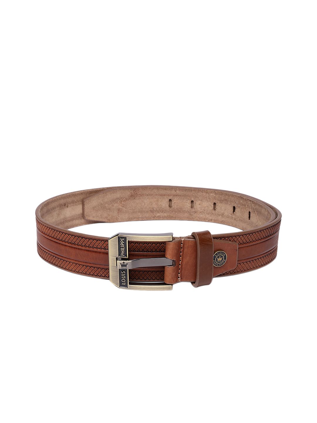 Louis Philippe Sport Men Textured Leather Belt-picture-34