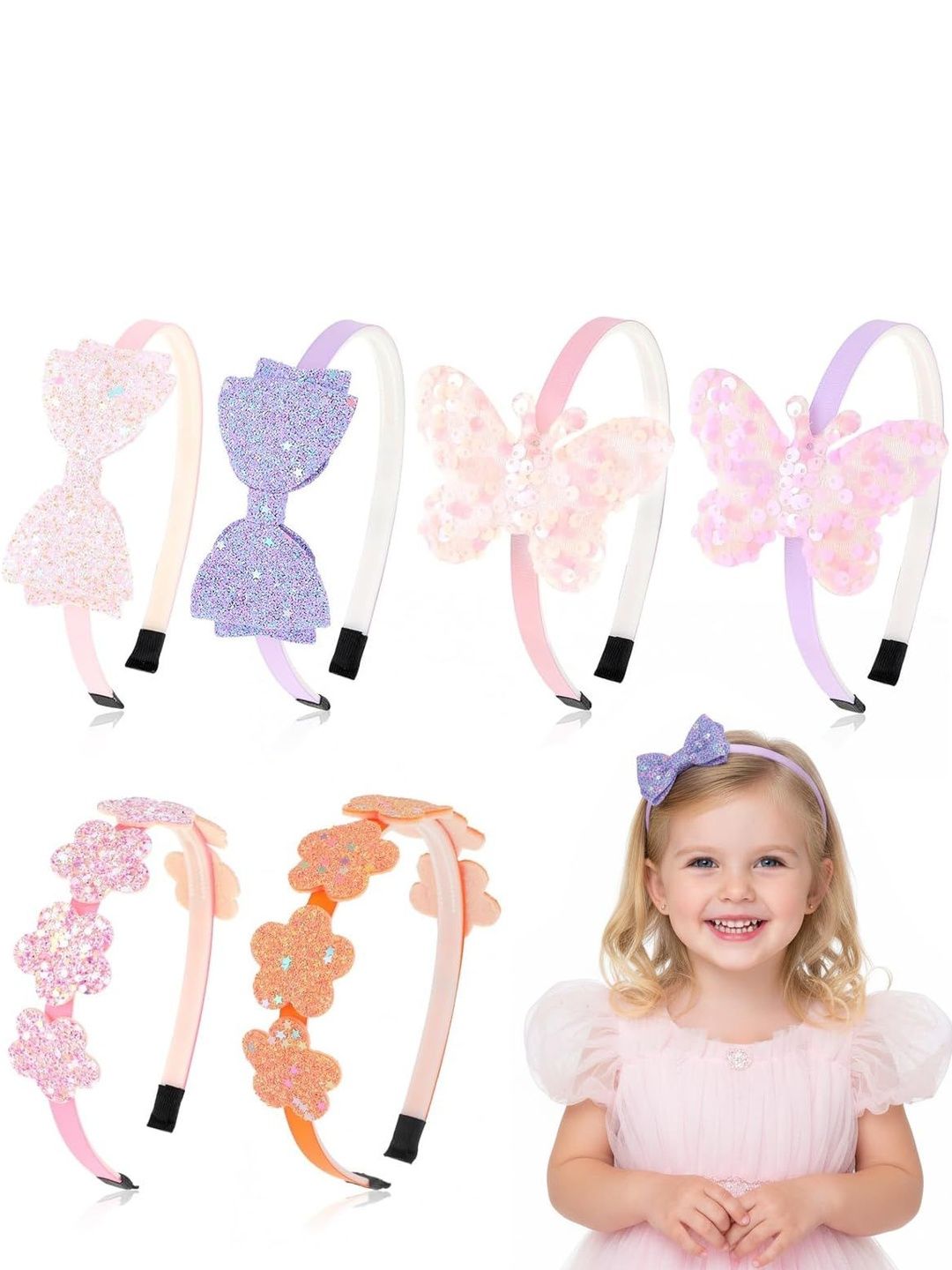 PATPAT Unisex Set of 6 Embellished Hairband-picture-2