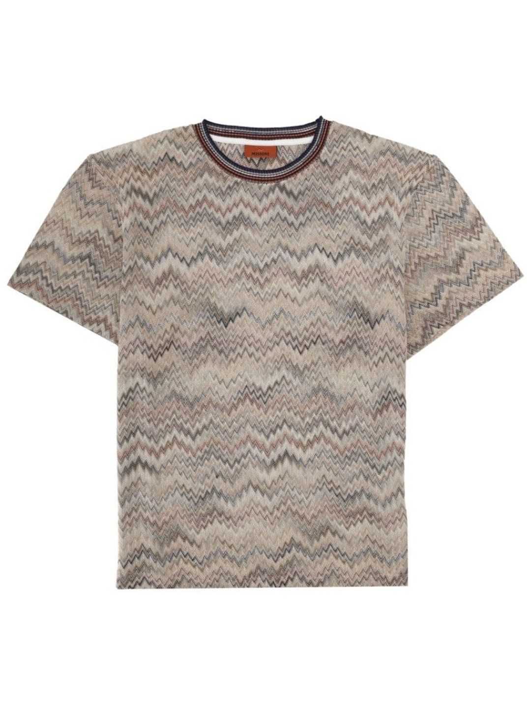 missoni Beige Chevron Crew Neck T-Shirt-picture-32