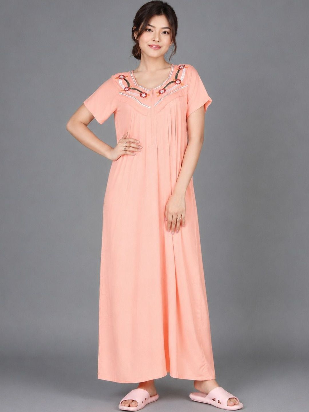 Sukhraa Embroidered Maxi Nightdress-picture-15